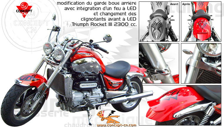 personnalisation moto triumph rocket 2300